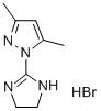 1-(4,5-Dihydro-1h-imidazol-2-yl)-3,5-dimethyl-1h-pyrazole hydrobromideStructure,132369-02-9Structure 1-(4,5-Dihydro-1h-imidazol-2-yl)-3,5-dimethyl-1h-pyrazole hydrobromide Structure,132369-02-9Structure