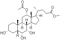 12-(Acetyloxy)-3,6,7-trihydroxycholan-24-oic acid methyl esterStructure,133181-57-4Structure 12-(Acetyloxy)-3,6,7-trihydroxycholan-24-oic acid methyl ester Structure,133181-57-4Structure