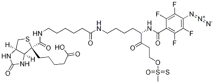 2-[N2-(4-疊氮基-2,3,5,6-四氟苯甲?；?-N6-(6-生物素酰胺基己酰)-L-賴氨酰]乙基甲烷硫代磺酸酯結構式_1356383-18-0結構式