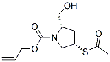 1-Pyrrolidinecarboxylic acid, 4-(acetylthio)-2-(hydroxymethyl)-, 2-propen-1-yl ester, (2S,4S)-Structure,136140-32-4Structure 1-Pyrrolidinecarboxylic acid, 4-(acetylthio)-2-(hydroxymethyl)-, 2-propen-1-yl ester, (2S,4S)- Structure,136140-32-4Structure