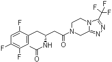 7-[(3R)-3-[(n-乙?；?氨基]-1-氧代-4-(2,4,5-三氟苯基)丁基]-5,6,7,8-四氫-3-(三氟甲基)-1,2,4-噻唑并[4,3-a]吡嗪結構式_1379666-94-0結構式