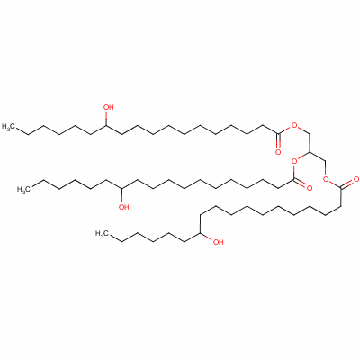 Octadecanoic acid, 12-hydroxy-, 1,2,3-propanetriyl esterStructure,139-44-6Structure Octadecanoic acid, 12-hydroxy-, 1,2,3-propanetriyl ester Structure,139-44-6Structure