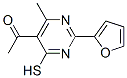 1-[2-(2-呋喃基)-4-疏基-6-甲基嘧啶-5-基]乙酮結(jié)構(gòu)式_13995-71-6結(jié)構(gòu)式