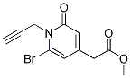 Methyl 6-Bromo-1,2-dihydro-2-oxo-1-(2-propynyl)-4-pyridineacetateStructure,141807-55-8Structure Methyl 6-Bromo-1,2-dihydro-2-oxo-1-(2-propynyl)-4-pyridineacetate Structure,141807-55-8Structure