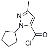 1H-pyrazole-5-carbonyl chloride, 1-cyclopentyl-3-methyl-(9ci)Structure,143469-40-3Structure 1H-pyrazole-5-carbonyl chloride, 1-cyclopentyl-3-methyl-(9ci) Structure,143469-40-3Structure