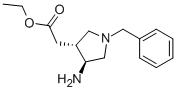 Trans-(4-amino-1-benzylpyrrolidin-3-yl)-acetic acid ethyl esterStructure,144017-84-5Structure Trans-(4-amino-1-benzylpyrrolidin-3-yl)-acetic acid ethyl ester Structure,144017-84-5Structure