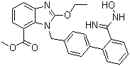 2-乙氧基-1-((2-(n-羥基甲脒基)-[1,1-聯(lián)苯]-4-基)甲基)-1H-苯并[d]咪唑-7-羧酸甲酯結(jié)構(gòu)式_147403-65-4結(jié)構(gòu)式