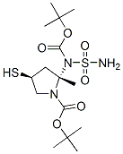 (2S,4s)-1-t-butoxycarbonyl-2-(n-t-butoxycarbonyl-n-sulfamoylamino)methyl-4-mercapto-pyrrolidineStructure,148017-44-1Structure (2S,4s)-1-t-butoxycarbonyl-2-(n-t-butoxycarbonyl-n-sulfamoylamino)methyl-4-mercapto-pyrrolidine Structure,148017-44-1Structure