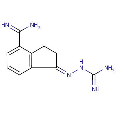 2-(4-Carbamimidoyl-2,3-dihydro-1h-inden-1-ylidene)hydrazinecarboximidamideStructure,149400-88-4Structure 2-(4-Carbamimidoyl-2,3-dihydro-1h-inden-1-ylidene)hydrazinecarboximidamide Structure,149400-88-4Structure