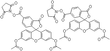 5(6)-Carboxyfluorescein diacetate n-succinimidyl ester Structure,150347-59-4Structure