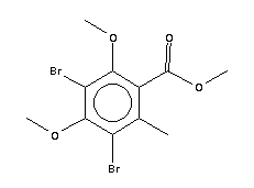 Methyl 3,5-dibromo-2,4-dimethoxy-6-methylbenzoateStructure,150965-73-4Structure Methyl 3,5-dibromo-2,4-dimethoxy-6-methylbenzoate Structure,150965-73-4Structure
