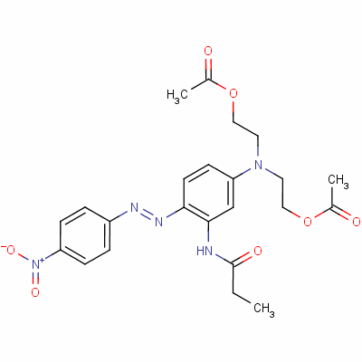 n-[5-[雙[2-(乙?；趸?乙基] 氨基]-2-[(4-硝基苯基)氮雜]苯基]-丙酰胺結(jié)構(gòu)式_1533-76-2結(jié)構(gòu)式