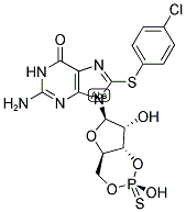 8-(4-氯苯基硫代)-鳥苷3,5-環(huán)單硫代磷酸, Rp異構體三乙銨鹽結構式_153660-04-9結構式