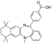 4-(7,8,9,10-四氫-5,7,7,10,10-五甲基-5H-苯并[e]萘并[2,3-b][1,4]二氮雜革-13-基)苯甲酸結(jié)構(gòu)式_155877-83-1結(jié)構(gòu)式
