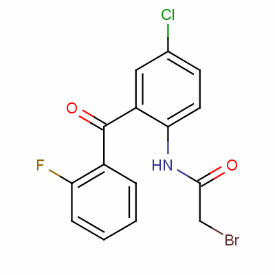 N-[2-(2-fluorophenyl)-4-chlorophenyl-2-bromoacetamideStructure,1584-62-9Structure N-[2-(2-fluorophenyl)-4-chlorophenyl-2-bromoacetamide Structure,1584-62-9Structure