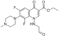 6,8-Difluoro-1-(formylmethylamino)-7-(4-methylpiperazin-1-yl)-4-oxo-1,4-dihydroquinoline-3-carboxylic acid ethyl esterStructure,158585-86-5Structure 6,8-Difluoro-1-(formylmethylamino)-7-(4-methylpiperazin-1-yl)-4-oxo-1,4-dihydroquinoline-3-carboxylic acid ethyl ester Structure,158585-86-5Structure