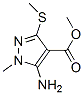 1H-pyrazole-4-carboxylicacid,5-amino-1-methyl-3-(methylthio)-,methylester(9ci)Structure,158712-31-3Structure 1H-pyrazole-4-carboxylicacid,5-amino-1-methyl-3-(methylthio)-,methylester(9ci) Structure,158712-31-3Structure