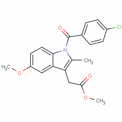 Methyl 1-(4-chlorobenzoyl)-5-methoxy-2-methyl-1h-indole-3-acetateStructure,1601-18-9Structure Methyl 1-(4-chlorobenzoyl)-5-methoxy-2-methyl-1h-indole-3-acetate Structure,1601-18-9Structure