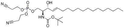 Bis(2-cyanoethyl)-1-(n-tert-butyloxycarbonyl)-d-erythro-d-sphingosine-1-phosphateStructure,161090-79-5Structure Bis(2-cyanoethyl)-1-(n-tert-butyloxycarbonyl)-d-erythro-d-sphingosine-1-phosphate Structure,161090-79-5Structure