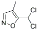 Isoxazole, 5-(dichloromethyl)-4-methyl-(9ci)Structure,161144-79-2Structure Isoxazole, 5-(dichloromethyl)-4-methyl-(9ci) Structure,161144-79-2Structure