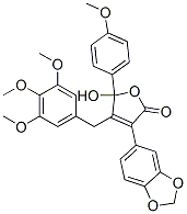 3-(1,3-苯并二氧戊環(huán)-5-基)-5-羥基-5-(4-甲氧基苯基)-4-(3,4,5-三甲氧基芐基)-2(5H)-呋喃酮結(jié)構(gòu)式_162256-50-0結(jié)構(gòu)式