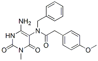  n-(4-氨基-1,2,3,6-四氫-1-甲基-2,6-二氧代-5-嘧啶)-4-甲氧基-n-(苯基甲基)-苯乙酰胺結構式_167299-14-1結構式