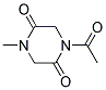 2,5-Piperazinedione, 1-acetyl-4-methyl-(9ci)Structure,170376-79-1Structure 2,5-Piperazinedione, 1-acetyl-4-methyl-(9ci) Structure,170376-79-1Structure