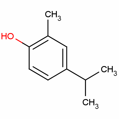4-異丙基-2-甲基苯酚結(jié)構(gòu)式_1740-97-2結(jié)構(gòu)式