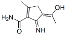 1-Cyclopentene-1-carboxamide, 4-(1-hydroxyethylidene)-5-imino-2-methyl-Structure,17424-07-6Structure 1-Cyclopentene-1-carboxamide, 4-(1-hydroxyethylidene)-5-imino-2-methyl- Structure,17424-07-6Structure