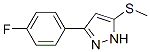 3-(4-氟苯基)-5-(甲基硫代)吡唑結(jié)構(gòu)式_175137-20-9結(jié)構(gòu)式