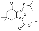 3-(異丙基硫代)-6,6-二甲基-4-氧代-4,5,6,7-四氫苯并[c]噻吩-1-羧酸乙酯結(jié)構(gòu)式_175202-44-5結(jié)構(gòu)式