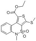 5-甲基-3-(甲基硫代)-4,4-二氧代-4,5-二氫-4lambda~6~-苯并[c]噻吩并[3,4-e][1,2]噻嗪-1-羧酸乙酯結(jié)構(gòu)式_175276-42-3結(jié)構(gòu)式