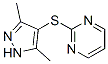 3,5-Dimethyl-4-(pyrimidin-2-ylthio)pyrazoleStructure,175277-26-6Structure 3,5-Dimethyl-4-(pyrimidin-2-ylthio)pyrazole Structure,175277-26-6Structure
