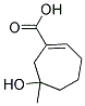1-Cycloheptene-1-carboxylic acid, 6-hydroxy-6-methyl-(8ci)Structure,17606-98-3Structure 1-Cycloheptene-1-carboxylic acid, 6-hydroxy-6-methyl-(8ci) Structure,17606-98-3Structure