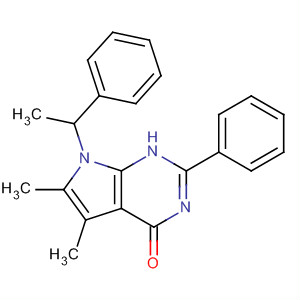 3,7-二氫-5,6-二甲基-2-苯基-7-(1-苯基乙基)-4H-吡咯并[2,3-d]嘧啶-4-酮結構式_177499-65-9結構式