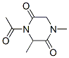 2,5-Piperazinedione,4-acetyl-1,3-dimethyl-(9ci)Structure,182067-66-9Structure 2,5-Piperazinedione,4-acetyl-1,3-dimethyl-(9ci) Structure,182067-66-9Structure