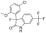 2H-Indol-2-one, 3-(5-chloro-2-methoxyphenyl)-3-fluoro-1,3-dihydro-6-(trifluoromethyl)-Structure,183720-28-7Structure 2H-Indol-2-one, 3-(5-chloro-2-methoxyphenyl)-3-fluoro-1,3-dihydro-6-(trifluoromethyl)- Structure,183720-28-7Structure