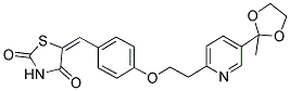 5-[4-[2-[5-(2-甲基-1,3-二氧雜烷-2-基)-2-吡啶]乙氧基]亞芐基]-2,4-噻唑烷二酮結(jié)構(gòu)式_184766-62-9結(jié)構(gòu)式