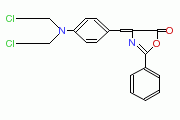 4-(4-(Bis-(2-chloroethyl)amino)benzylidene-2-phenyl-oxazoline-5-oneStructure,18776-75-5Structure 4-(4-(Bis-(2-chloroethyl)amino)benzylidene-2-phenyl-oxazoline-5-one Structure,18776-75-5Structure