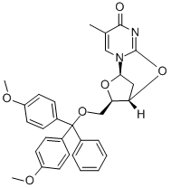5-O-(4,4-二甲氧基三苯甲游基)-2,3-脫水胸腺嘧啶脫氧核苷結(jié)構(gòu)式_191474-13-2結(jié)構(gòu)式