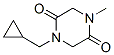 2,5-Piperazinedione,1-(cyclopropylmethyl)-4-methyl-(9ci)Structure,191476-56-9Structure 2,5-Piperazinedione,1-(cyclopropylmethyl)-4-methyl-(9ci) Structure,191476-56-9Structure