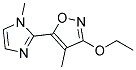 Isoxazole, 3-ethoxy-4-methyl-5-(1-methyl-1h-imidazol-2-yl)-(9ci)Structure,194286-92-5Structure Isoxazole, 3-ethoxy-4-methyl-5-(1-methyl-1h-imidazol-2-yl)-(9ci) Structure,194286-92-5Structure