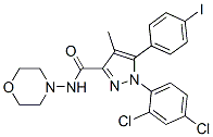 1H-Pyrazole-3-carboxamide, 1-(2,4-dichlorophenyl)-5-(4-iodophenyl)-4-methyl-N-4-morpholinyl-Structure,202463-68-1Structure 1H-Pyrazole-3-carboxamide, 1-(2,4-dichlorophenyl)-5-(4-iodophenyl)-4-methyl-N-4-morpholinyl- Structure,202463-68-1Structure