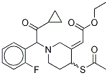 (2E)-[4-(乙?；虼?-1-[2-環(huán)丙基-1-(2-氟苯基)-2-氧代乙基]-3-哌啶基亞基]乙酸乙酯結(jié)構(gòu)式_204206-08-6結(jié)構(gòu)式