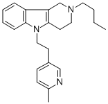 2,3,4,5-Tetrahydro-2-butyl-5-(2-(6-methyl-3-pyridyl)ethyl)-1h-pyrido(4 ,3-b)indoleStructure,20674-94-6Structure 2,3,4,5-Tetrahydro-2-butyl-5-(2-(6-methyl-3-pyridyl)ethyl)-1h-pyrido(4 ,3-b)indole Structure,20674-94-6Structure