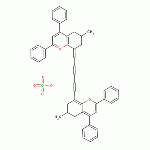 8-[5-(6,7-Dihydro-6-methyl-2,4-diphenyl-5h-1-benzopyran-8-yl)penta-2,4-dienylidene]-5,6,7,8-tetrahydro-6-methyl-2,4-diphenyl-1-benzopyrylium perchlorate Structure,21016-19-3Structure