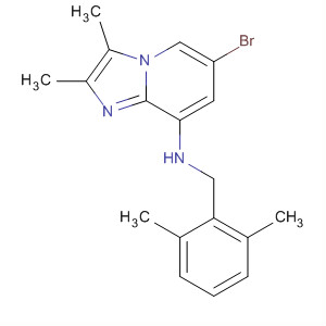 6-溴-N-[(2,6-二甲基苯基)甲基]-2,3-二甲基咪唑并[1,2-a]吡啶-8-胺結(jié)構(gòu)式_212267-75-9結(jié)構(gòu)式