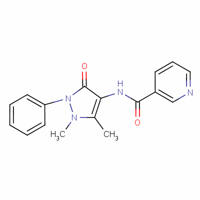 1,5-Dimethyl-4-nicotinamido-2-phenyl-3-pyrazoloneStructure,2139-47-1Structure 1,5-Dimethyl-4-nicotinamido-2-phenyl-3-pyrazolone Structure,2139-47-1Structure