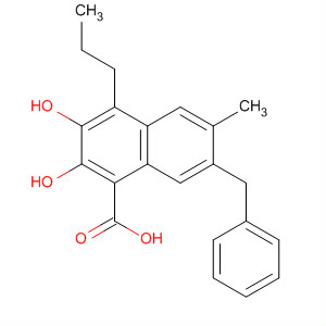 2,3-Dihydroxy-6-methyl-7-(phenylmethyl)-4-propyl-1-naphthalenecarboxylic acidStructure,213971-34-7Structure 2,3-Dihydroxy-6-methyl-7-(phenylmethyl)-4-propyl-1-naphthalenecarboxylic acid Structure,213971-34-7Structure