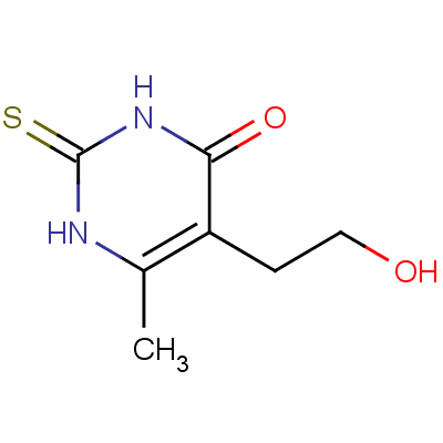 2,3-Dihydro-5-(2-hydroxyethyl)-6-methyl-2-thioxo-1H-pyrimidin-4-oneStructure,21585-16-0Structure 2,3-Dihydro-5-(2-hydroxyethyl)-6-methyl-2-thioxo-1H-pyrimidin-4-one Structure,21585-16-0Structure